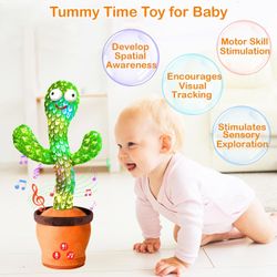 Dancing Cactus Repeat Talk Sing Glow Interactive Plush Toy for Kids | USB | USA