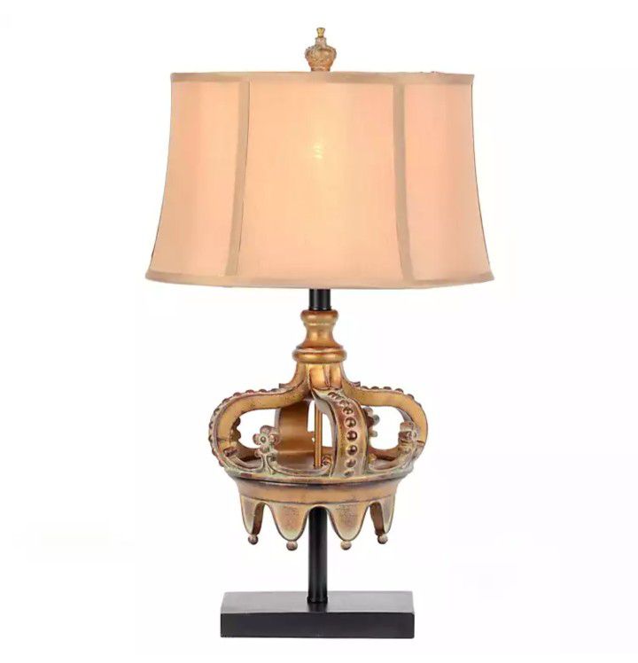 Antique Gold Crown Table Lamp Like New *See MY OTHER OFFERS