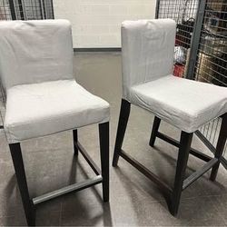 Pair of High Top Chairs (IKEA, Bergmund, 24.75”)