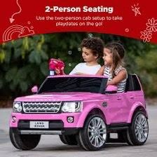 Pink Kids Ride-On Land Rover Toy Car work good