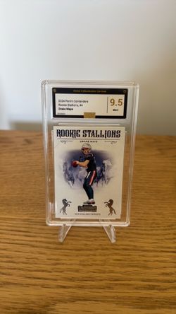 Drake Maye 2024 Panini Contenders Rookie Stallions #4 GAS 9.5