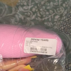 Pink Denim Tear Hoodie Size Medium 