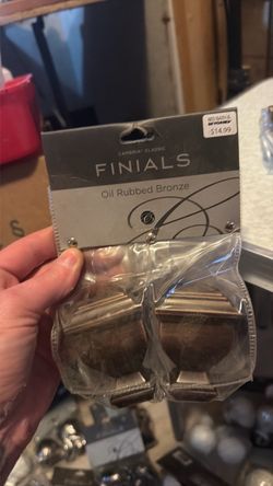 Curtain rod endcaps  oil rubbed bronze x2