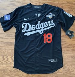 Yamamoto Word Series Black Dodgers Men Jersey