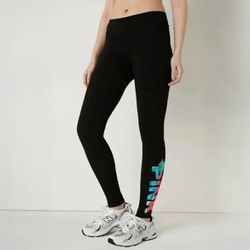 Victoria's Secret PINK Cotton Foldover Leggings (Tropical)