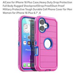 iPhone 16 Plus Case Hot Pink/Sky Purple
