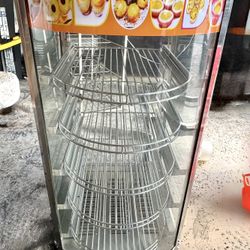 Commercial Food Warmer Display Case – 4-Tier Countertop Stainless Steel
