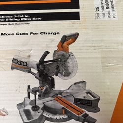 NIB RIDGID 18V 7-1/4” Dual Bevel Sliding Miter Saw (new in box)