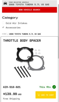 THROTTLE BODY SPACER