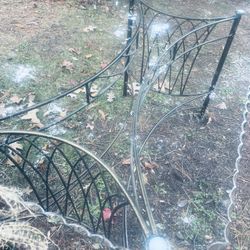 Antique Glass and Iron Dining Table!
