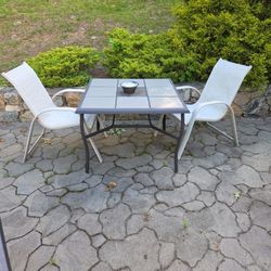 Outdoor Table 3 X 3 Feet. Sits 4 Adults Comfortable. 