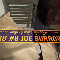 Joe Burrow LSU (Custom Metal Sign)