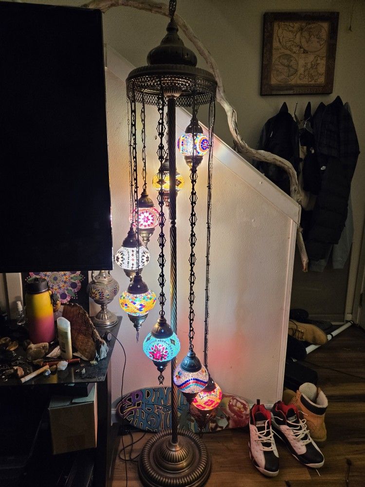 Handmade turkish/ moroccan glass mosaic. lamps