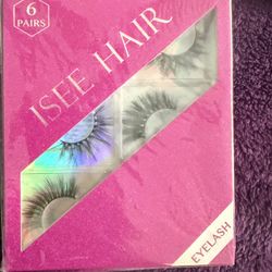 6 Pairs ISEE Hair Princess Release Collection Faux Mink Eyelashes