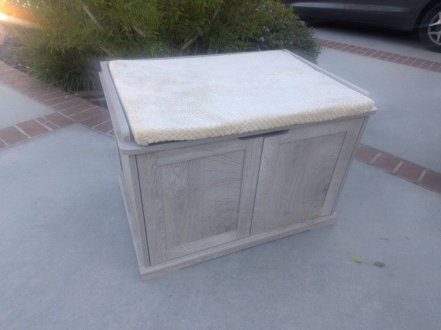 Cat litter box bed furniture