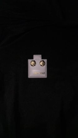 14k gold nugget earrings