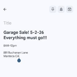 Garage Sale 5-2-26