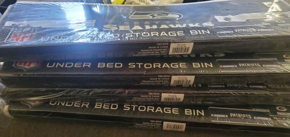 SEAHAWKS Franklin Sports NFL Under Bed Storage Bins