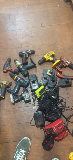 Tons Of Power Tools Batteries And Chargers