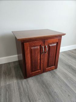 ​Solid Wood End Table / Storage Cabinet