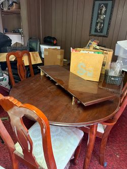 Wood Dining Table with Chairs
