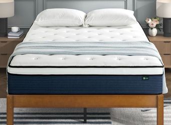 NEW Memory Foam Queen Mattress 14” Inches, Plush Hybrid Queen Mattress W/ Cooling Comfort !