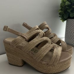 Sandals Sandals Cklass Beige sandal with 8 cm heel for women made of jute. Cklas