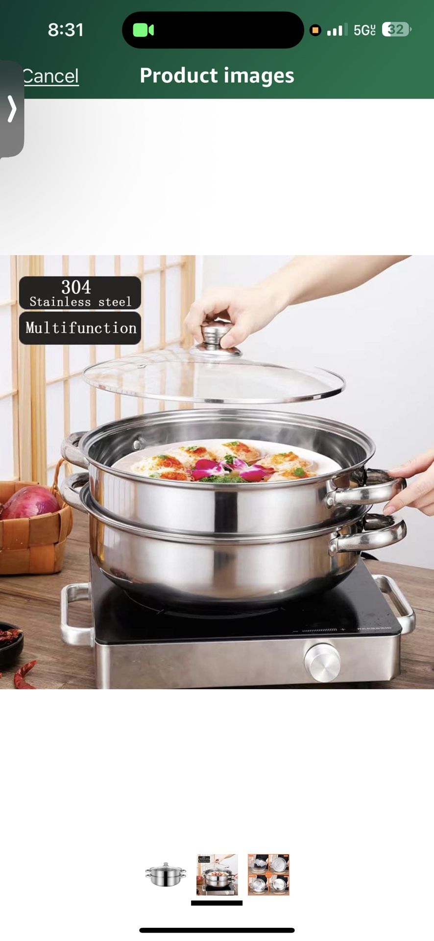 Steamer for Cooking, 5.0 Quarts Stainless Steel Steamer Pot, 2-Tier Food Steam Pots with Lid for Cooking Vegetables, Seafood, Soups, Stews and Pasta,