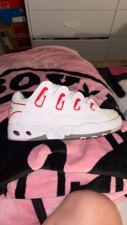 Osiris white red and grey skater shoes