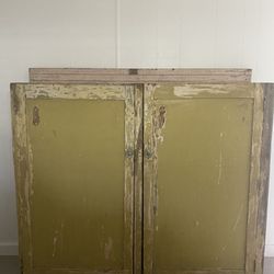 Shabby Chic/Rustic Wood Cabinet 