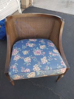 Vtg Classics Barrel/Cane Chair