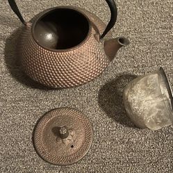 Three-Piece Cast Iron Teapot