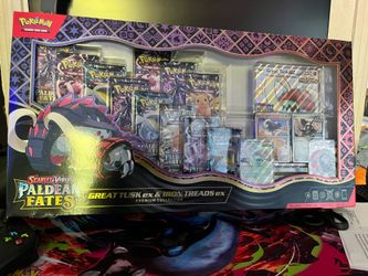 Paldean Fates Great Tusk ex& Iron Treads ex Premium Collection