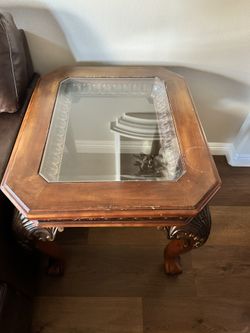 Table With Glass Center