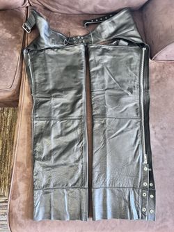 Naked buffalo leather Motorcycle chaps