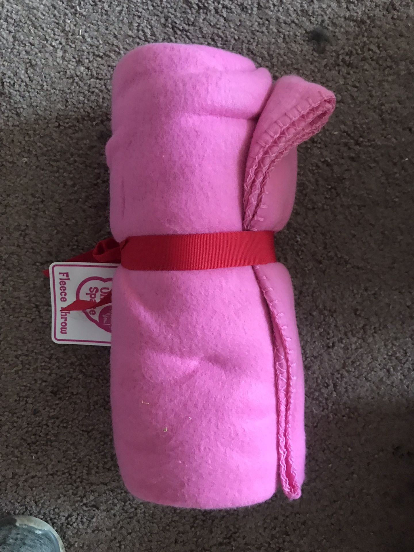 Pink Fleece Throw Blanket