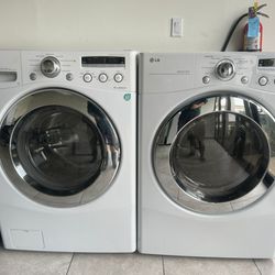 LG SET STEAM WASHER END ELECTRIC DRYER LIKE NEW 👍 