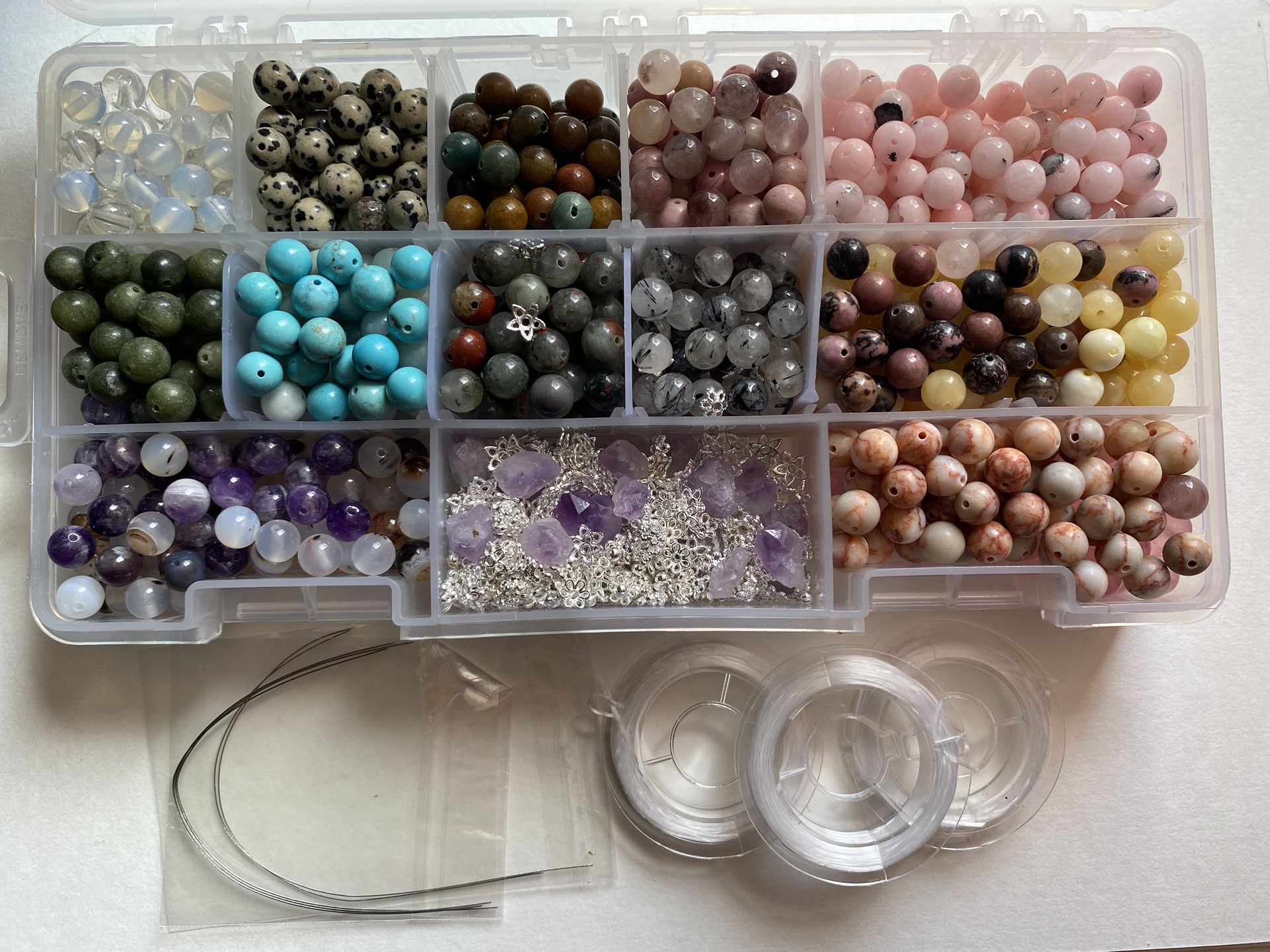 DIY Genuine Natural Crystals (8mm) Bracelet Making kit 1000++ Pcs 