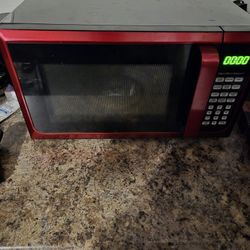 Black And Red Microwave 