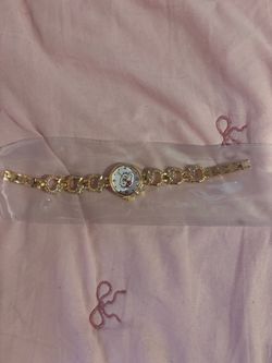 Hello Kitty Gold-Tone Bracelet Watch