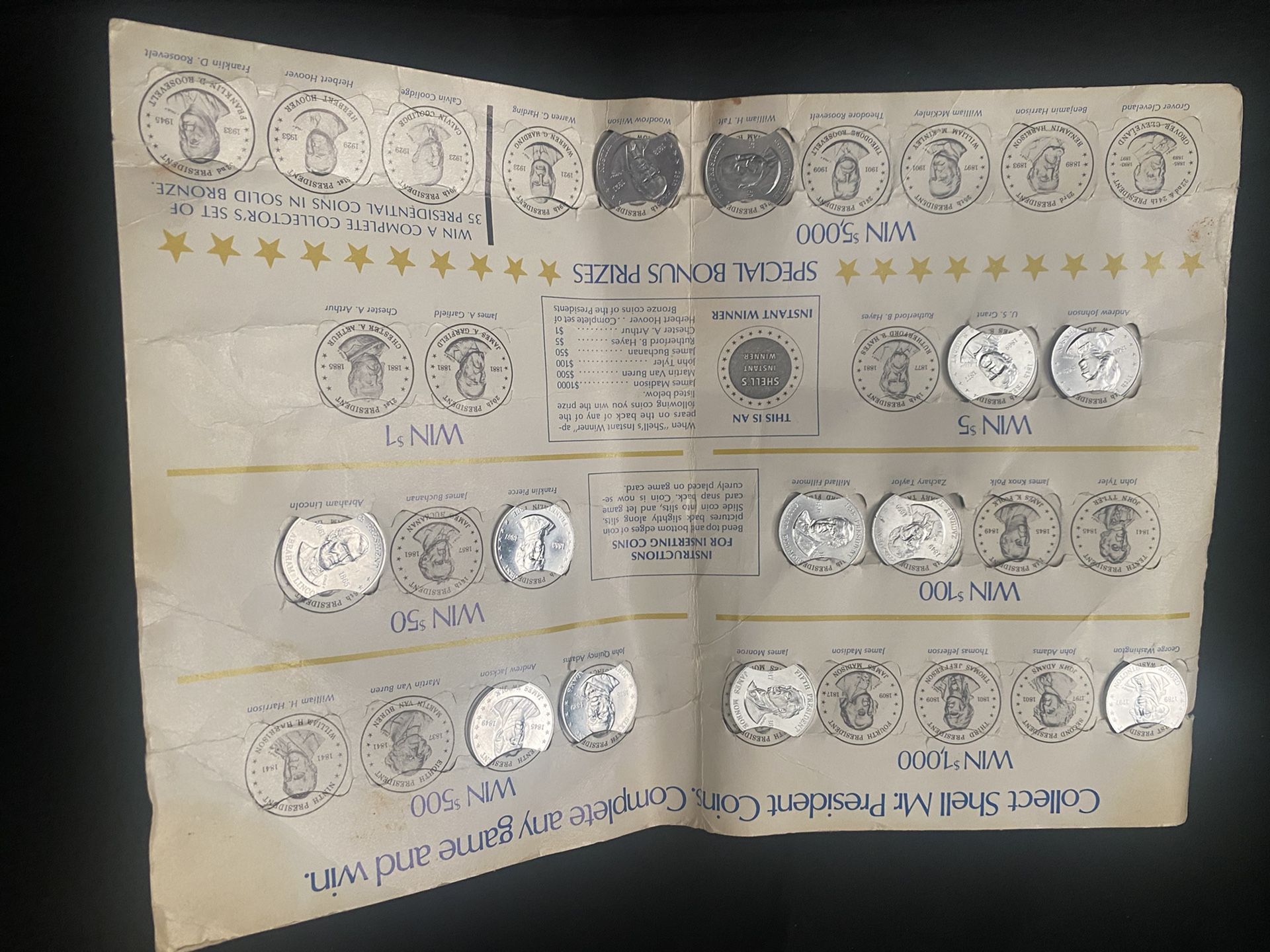 Shell Gas Station 1968 Presidential Coins Lot Of 12