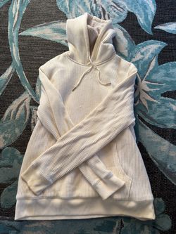 Old Navy Cream Waffle Knit Pullover Hoodie