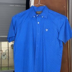 New Blue Ariat Shirt Boys 14/16