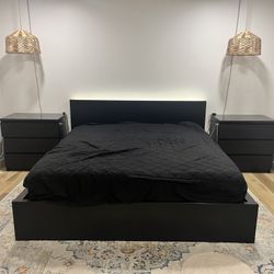 King Bed Frame - IKEA Malm Black