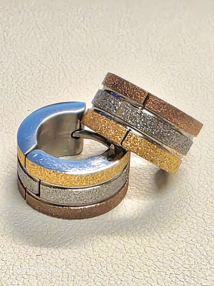 Tricolor Stainless Earrings