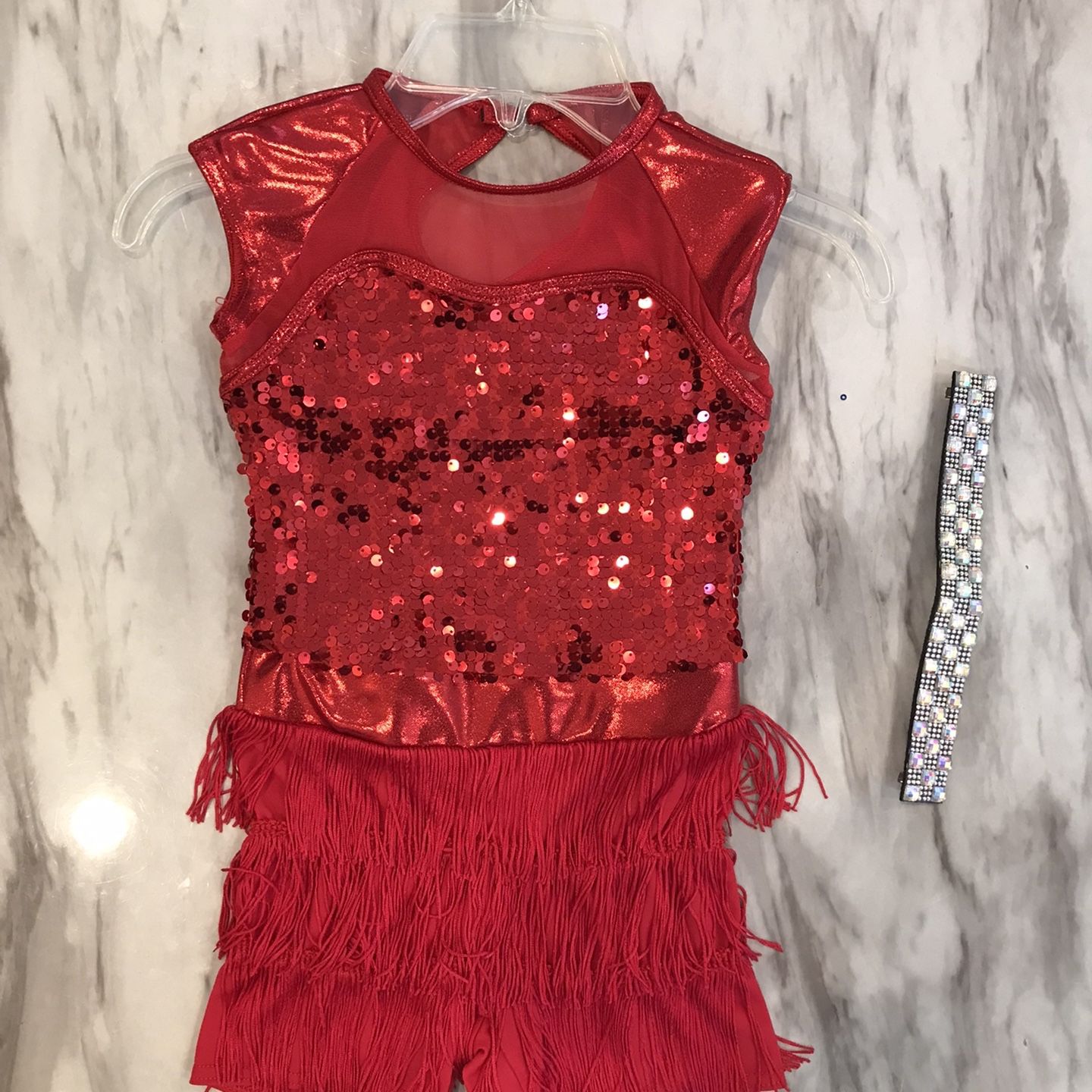 red jazz dress Velvet red/Custom colors Diamond Musical Jazz Dance Costume