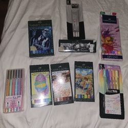 Faber-Castell and Jelly Roll Pens/markers