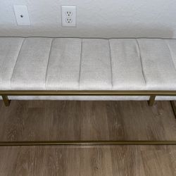 Cream And Gold Bench 
