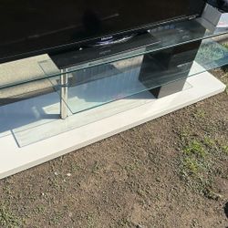 glass tv stand 