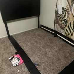 Full Sized Bed Frame And Mattress With Box Spring 